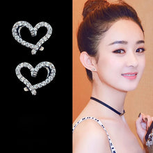 Load image into Gallery viewer, Wholesale 925 Silver Heart Zircon Earrings for Women 2020 New Trend Personality Lady Fashion Jewelry