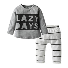 Load image into Gallery viewer, Newborn Baby Boy Clothes Set Long Sleeve Letter Like A Boss T-shirt , Pants Infant Clothing Set For Baby