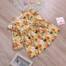 Load image into Gallery viewer, Modern Autmn Colorful Baby Kids Girl Dress For Kids Infant Baby Girls 1-6Years In Hallowen Pumpkin Design Autmn Season