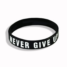 Load image into Gallery viewer, New Trend Motivation "The Road to Dreams" "Never Give Up" Inspirational Silicone Rubber Bracelet Elastic Band Brecelet for Women and Men In Unisex Design