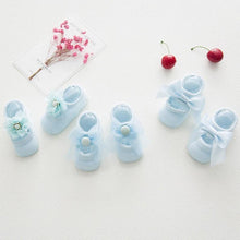Load image into Gallery viewer, Baby Girl Anti-Slip Cotton Bow Lace Flower Floor Socks Spring Socks Excellent Quality Everyday Wear