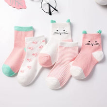 Load image into Gallery viewer, Luxury Modern 5pair Socks Set Kids Soft Cotton Socks Baby Cute Cartoon Warm Dots Fashion Sport Socks For Firls and Boys Kids
