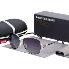 Load image into Gallery viewer, Elegant Women Gradient Luxury Polarized Sunglasses Luxury Round Eyewear With Metal High Quality Frame lunette de soile
