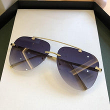 Load image into Gallery viewer, Metal Rimless Sunglasses for Men and Woman Mirror Fashion Trendy Pilot Sun Glasses UV Protector Gradient Eyewear