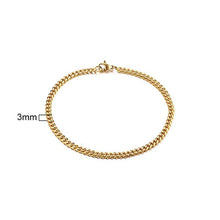 Load image into Gallery viewer, Men's Bracelet Curb Cuban Link Chain Stainless Steel Mens Womens Bracelets Bangle Gold Tone No Fade