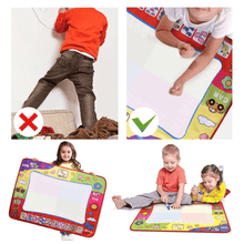 Load image into Gallery viewer, 1-6 Years Children Kids Baby Drawing Educational Water Mat Drawing Painting Toddler Board/ Charpet With Magic Water Pen Gift 45.5 X 29cm (White)