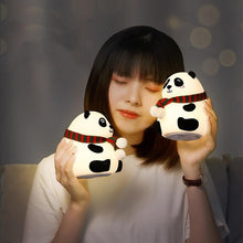 Load image into Gallery viewer, Night Light for Kids, 7-Color Silicone Big Eyes Panda Nursery Lights, USB Rechargeable LED Lamp for Girls and Boys Bedrooms