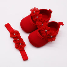 Load image into Gallery viewer, Baby First Walker Shoes Kids Girls Baby Party Ballerina Shoes Infant 3D Flower Rhinestone Shoes In Modern Design