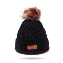 Load image into Gallery viewer, Modern Warm Baby Beanies Hat Pompon Children Hats Knitted Cute Cap For Girls Elegant For Winter