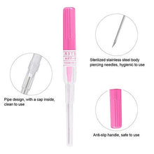 Load image into Gallery viewer, 1-4pcs Body Piercing Needles Catheter Cannula Tools Kit Surgical Steel Sterilized Tattoo Needle Nose Lip Jewelry 14G 16G 18G 20G