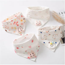 Load image into Gallery viewer, Baby Bibs Triangle Double Cotton Bibs Cartoon Saliva Towel Baby Boys Girls Feeding Apron Cotton Bib for Kids