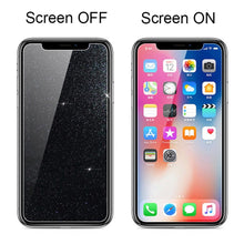 Load image into Gallery viewer, 9H Diamond Glitter Tempered Glass For iPhone 13 12 11 14 Pro MAX X XR XSMAX XS 6 7 8 Plus 12/13 Glass Protective Film Glitter Shiny Scratch Resistant Tempered Glass Screen Protector