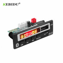 Load image into Gallery viewer, KEBIDU Bluetooth5.0 MP3 WMA WAV Decoder Board 5V 12V Wireless Audio Module Color Screen USB TF FM Radio For Car accessories