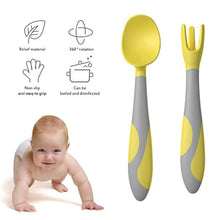 Load image into Gallery viewer, Unique Spoon For Baby Set Food Silicone Gel Spoon Baby Learn To Eat Training Bendable Soft Spoon Children Tableware