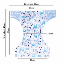 Load image into Gallery viewer, Reusable Waterproof Diaper Baby Bamboo Charcoal Diaper One Size Pocket Baby Nappies For Kids Set
