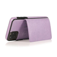 Load image into Gallery viewer, Leather Wallet Case For iPhone 11 Pro Max XS Max XR X 8 7 6S 6Plus 5 5S With Stand Card Pocket Case Cover Shockproof Texture PU Leather Wallet Cover