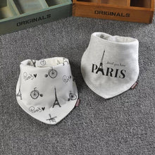 Load image into Gallery viewer, Cotton Baby Bibs Double Layers Saliva Scarf Fashion Cartoon Print Baby Triangle Towel For Newborn Boy Girl