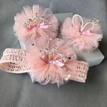 Load image into Gallery viewer, ILuxury Handmade Infant Child Hair Band Three-dimensional Alloy Rhinestone Crown Headdress Elastic Headband Turban For Baby Girls