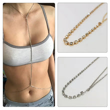 Load image into Gallery viewer, New Hot Women's Sexy Shiny Rhinestone Body Chains Ladies Copper Alloy Chest Chain Bikini Body Jewelry Necklace XR736