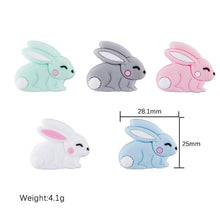 Load image into Gallery viewer, 5PCS/SET Silicone Animal Beads BPA Free Baby Teething Beads Toy For Pacifier Clips New Born Silicone Rodent Tiny Rod Baby Teether For Baby Kids