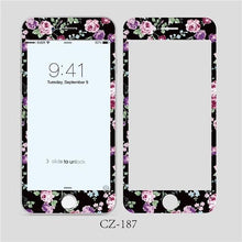 Load image into Gallery viewer, 3D Curved Edge Tempered Glass for iPhone 6 6s 7 8 Plus Fashion Flowers Pattern Screen Protector Protective Film Tempered Glass Screen Protector Designed for iPhone
