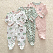Load image into Gallery viewer, 3Pcs Baby unisex Rompers Long Sleeve Sleep suit Cartoon Jumpsuit Baby Pajamas Stes For Kids Between 0-12Months