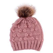Load image into Gallery viewer, Infant Baby Boy Girl & Mom Winter Knit Warm Soft Beanie Hat Hairball Cap for Adult Children Family Matching Caps Hats