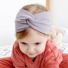 Load image into Gallery viewer, New Autumn Winter Baby Hat Soft Elastic Cotton Newborn Baby Girl Hat Kids Cap Bow In Modern Turban Design