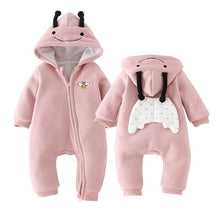 Load image into Gallery viewer, Elegant Baby Clothes Rompers Jumpsuits Newborn Cartoon Little Bee Rabbit Ears Zipper Clothes Cotton Jackets For Kids