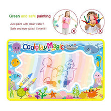 Load image into Gallery viewer, Magic Water Painting Drawing Mat & 2 Pens Doodle Board Coloring Books for Kids Children Educational Toys