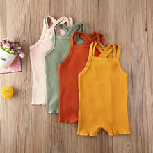 Load image into Gallery viewer, Luxury Modern Baby Kids Boy and Girl Infant Romper Jumpsuit Cotton Outfits Set Ribbed Solid Clothes For Kids