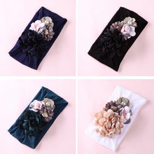 Load image into Gallery viewer, Handmade Flower Baby Headbands For Newborn Girls Nylon Elastic Hair Bands Headwear For Baby Girls