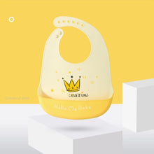 Load image into Gallery viewer, Bib Waterproof Silicone Feeding Saliva Towel Newborn Adjustable Bur Cloth Turban Disposable Cartoon with Elegant Deisgn For Baby and Kids