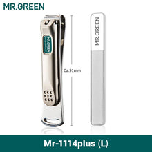 Load image into Gallery viewer, MR.GREEN Stainless Steel Nail Clippers with Nail File