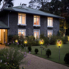 Load image into Gallery viewer, 33/96 LED Solar Stainless Steel Torch Lamp For Yard Garden Pathway Doorway Courtyard