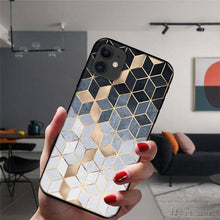 Load image into Gallery viewer, Unique Abstract Ultra Thin Sparkle Soft Silicone Case For iPhone XS Max 8 7 Plus X XR 6 6S 5S Mini Black Phone Case Marble Geometric Art Soft Silicone Cover