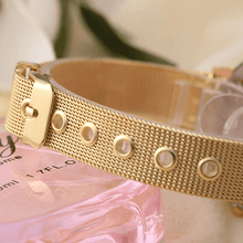 Load image into Gallery viewer, STEVVEX Gold Watch Brand Quartz Women Rose Gold Stainless Steel Mesh Belt Ladies Wristwatch Female Clock Owl (Gold) For Women and Girls