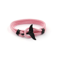Load image into Gallery viewer, Whale Tail Anchor Bracelets Men And Women Charm Nautical Survival Rope Chain Bracelet Male Wrap Metal Hooks Fashion Gift