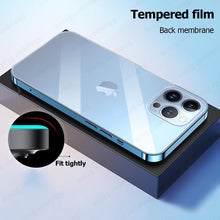 Load image into Gallery viewer, 3Pcs Tempered Back Glass For iPhone 13 Pro Max Mini Protective Screen Protector Glass Film For iPhone 13 12 11 14 Pro XS Max XR Temper Film Premium HD Clarity Anti-Fingerprint/Scratch Back Protector