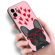 Load image into Gallery viewer, Cute Frenchie Puppy Phone Case For Iphone 14 13 12 Mini 11 Pro Max 7 8 Xr X Xs 7 8 Plus Se 2020 2022 Cover Cute Slim Phone Transparent Soft Elastic Silicone Cover