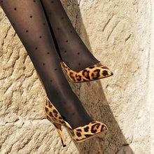 Load image into Gallery viewer, Onlymaker Women's Low Heels 2.6 Inches 6.5cm Thin Heel Leopard Pumps Shoes Sexy Pointed Toe Shoes for Wedding Party Plus Size 13