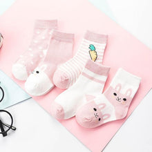 Load image into Gallery viewer, Luxury Modern 5pair Socks Set Kids Soft Cotton Socks Baby Cute Cartoon Warm Dots Fashion Sport Socks For Firls and Boys Kids