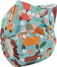 Load image into Gallery viewer, Modrn Printed Baby Pocket Cloth Diaper Nappy Reusable Adjustable Washable Nappies For Baby Boys and Baby Girls In Elegant Style