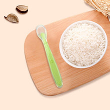 Load image into Gallery viewer, Baby Soft Silicone Spoon Candy Color Temperature Sensing Spoon Children Food Baby Feeding Tools Unique Design Perfect Gift