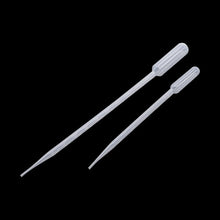 Load image into Gallery viewer, 100Pcs 0.2/0.5/1/2/3/5/10ML Laboratory Pipette Plastic Disposable Graduated Pasteur Pipette Dropper Polyethylene Makeup Tools