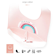 Load image into Gallery viewer, Bib Waterproof Silicone Feeding Saliva Towel Newborn Adjustable Bur Cloth Turban Disposable Cartoon with Elegant Deisgn For Baby and Kids