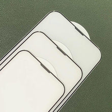 Load image into Gallery viewer, 3Pcs Dust Net Protective Glass For iPhone 13 12 11 Pro XS Max XR 12 Mini Full Cover Protector Tempered Glass on iphone 13 14 Pro Soft Flexible Ceramic Film Screen Protector Compatible with iPhone