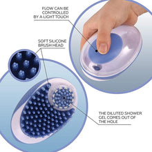 Load image into Gallery viewer, Pet Dog Cat Bath Brush 2-in-1 Pet Massage Comb Soft Silicone Pet Shower Hair Grooming Comb Dog Cleaning Tool Pet Supplies Pet Brush Bath Massage Brush Shampoo Dispenser for Pet