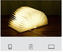 Load image into Gallery viewer, STEVVEX USB LED Book Lights Home Bedside Reading Lighting Rechargeable Magnetic Colorful Foldable Wooden Desk Lamp Best For Birthday or Valentine Gift