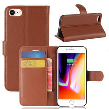 Load image into Gallery viewer, Phone Case For IPHONE 7 8 Plus Wallet Case Flip Leather Back Cover For IPHONE7 IPHONE8 IPHONE 7plus 8plus Simple Case Foldable Case Leather Case Flip Phone Cover Case